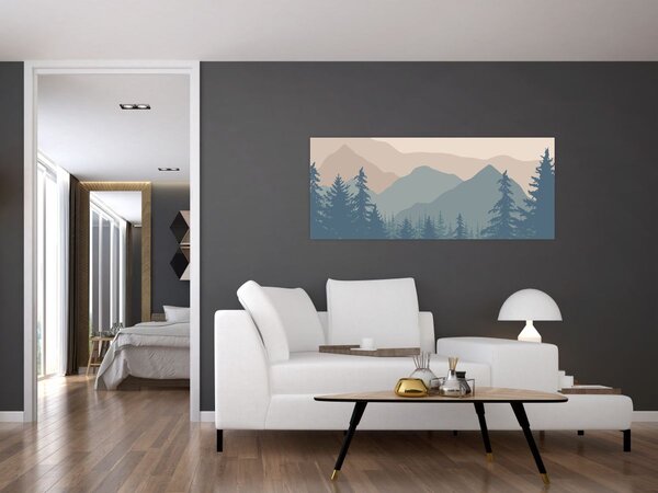 Kép - Türkiz hegység N⁰2 (120x50 cm)