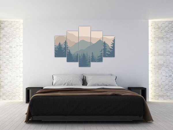 Kép - Türkiz hegység N⁰2 (150x105 cm)