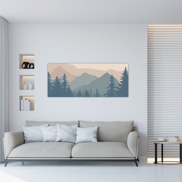 Kép - Türkiz hegység N⁰2 (120x50 cm)