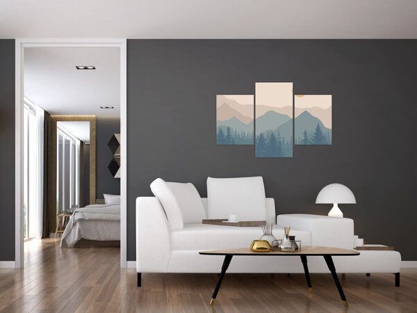 Kép - Türkiz hegység N⁰1 (90x60 cm)