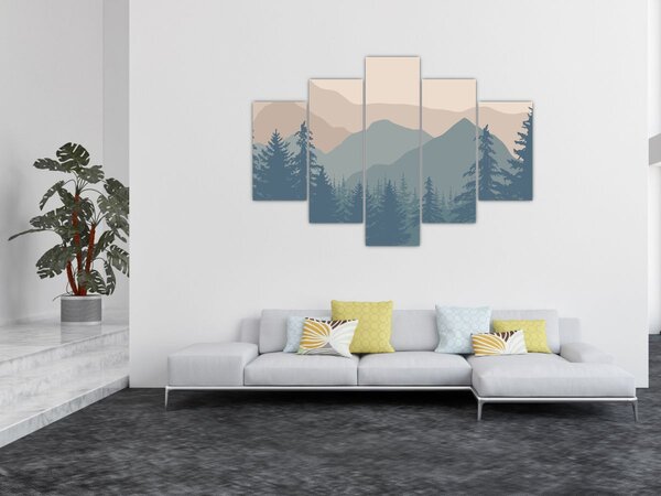 Kép - Türkiz hegység N⁰2 (150x105 cm)