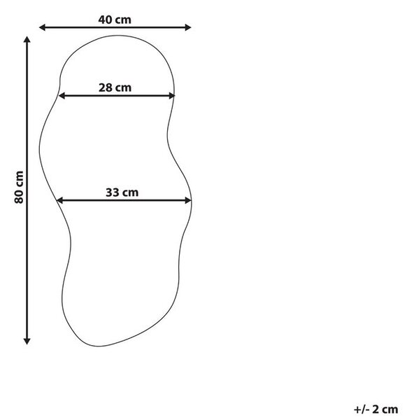 Falitükör AUXERRE 40 cm 80 cm Ezüst