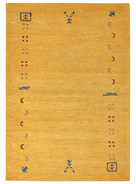 Szőnyeg AKALAN Sárga 160 x 230 cm Gabbeh Gyapjú