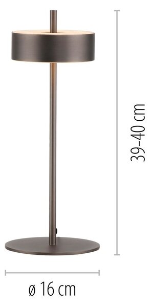 Paul Neuhaus modern asztali lámpa q-rotate barna pln4324-34