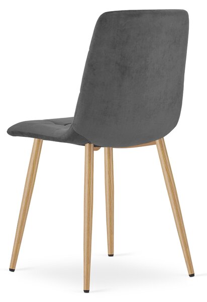 Sötétszürke bársony szék KARA