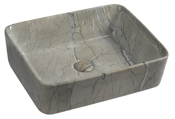 Sapho Sapho, DALMA kerámia mosdókagyló 48x13x38 cm, grigio, MM513