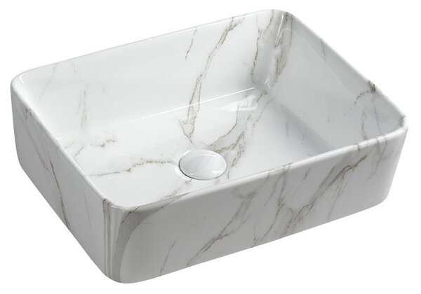 Sapho Sapho, DALMA kerámia mosdókagyló 48x13x38 cm, carrara, MM517