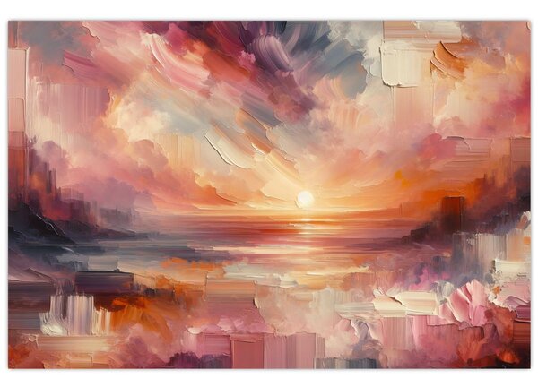 Kép - Festett alkonyat (90x60 cm)