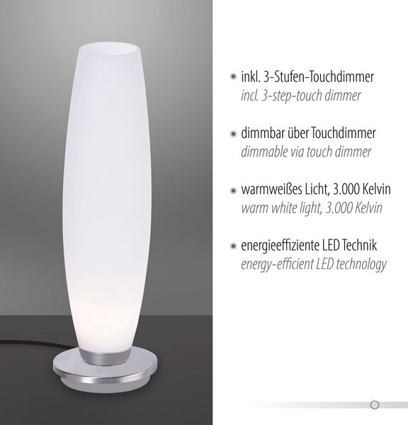 Paul Neuhaus modern asztali lámpa tyra ezüst pln4027-55