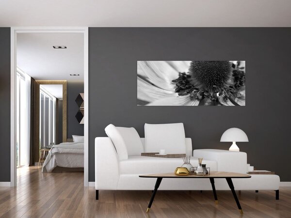Kép - Virág fekete-fehérben (120x50 cm)