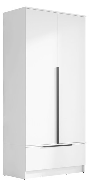 Gardróbszekrény Sarasota 200, Laminált forgácslap, 193x91x51cm, Fehér
