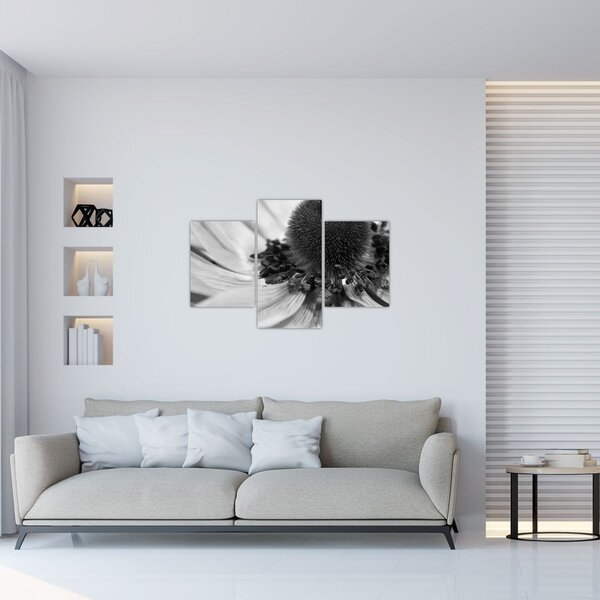 Kép - Virág fekete-fehérben (90x60 cm)