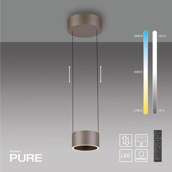 Paul Neuhaus modern függeszték pure clipse barna pln2471-97