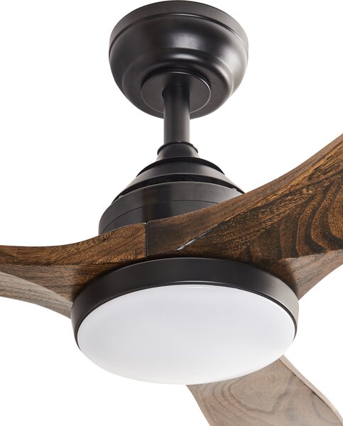 Mennyezeti ventilátor világítással MOYAR Távirányítóval LED Sötétbarna