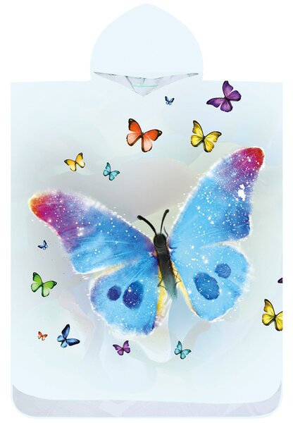 Strand poncsó BUTTERFLY SPARKLE színes 80x145 cm