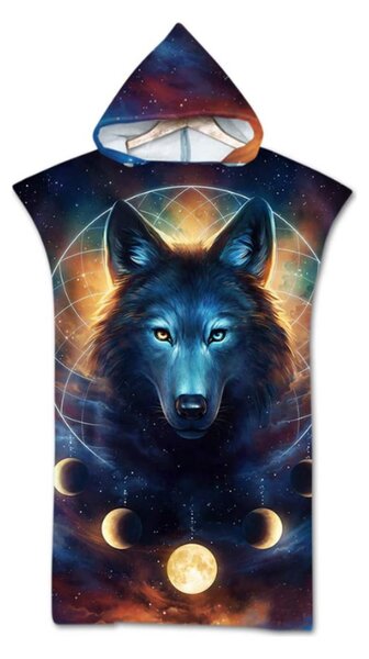 Strand poncsó MOON WOLF színes 80x145 cm