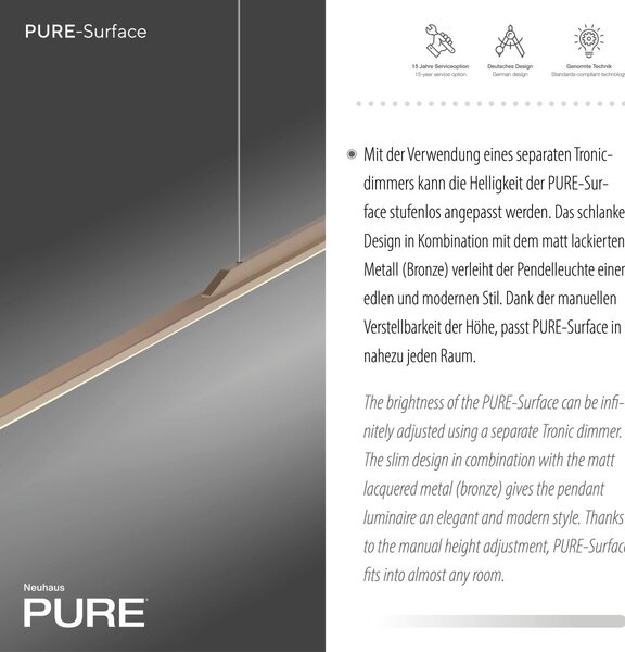 Paul Neuhaus modern függeszték pure surface barna pln2301-97