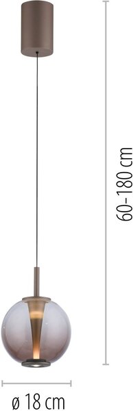 Paul Neuhaus modern függeszték pure infinity barna pln2220-97