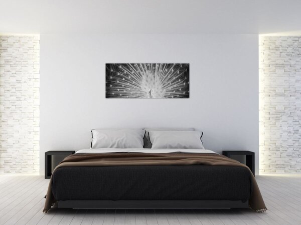 Kép - Fehér páva (120x50 cm)