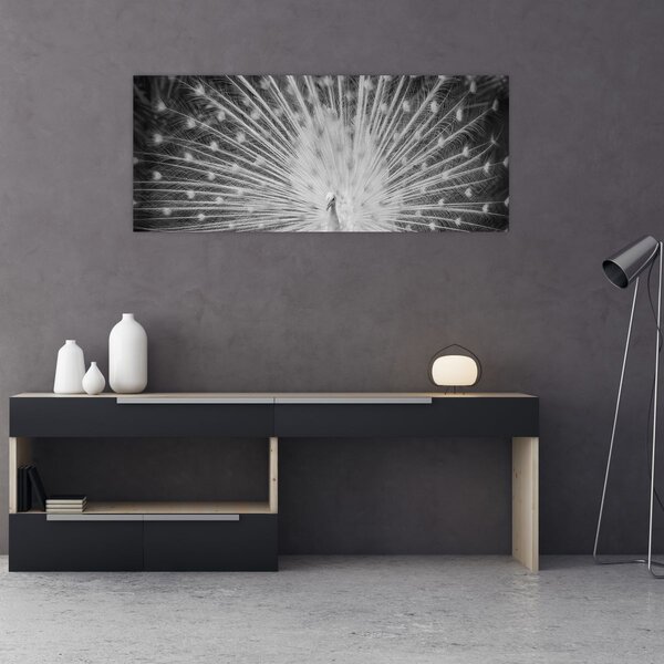 Kép - Fehér páva (120x50 cm)
