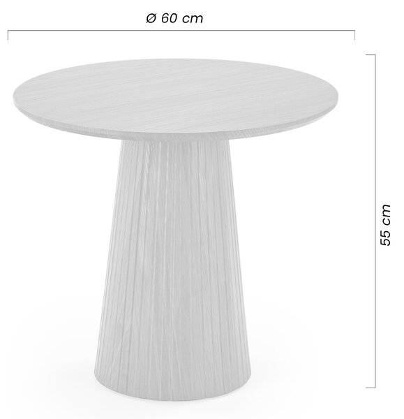 Stellis kerek dohányzóasztal 60 cm - dió