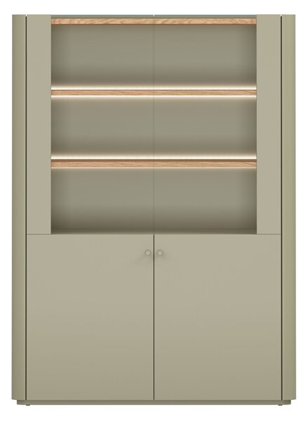 Elivo vitrines szekrény 100 cm kétajtós - eukaliptusz / baltic dune tölgy