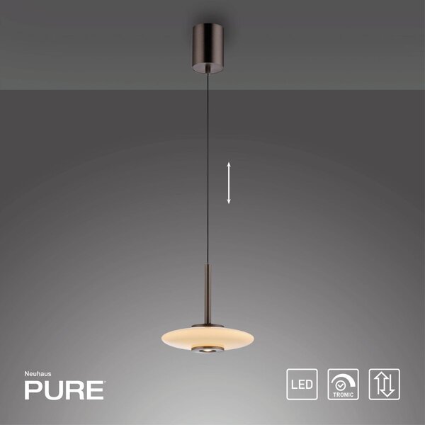 Paul Neuhaus modern függeszték pure vitrum barna ezüst pln2053-34