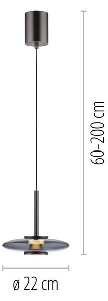 Paul Neuhaus modern függeszték pure vitrum szürke pln2053-15