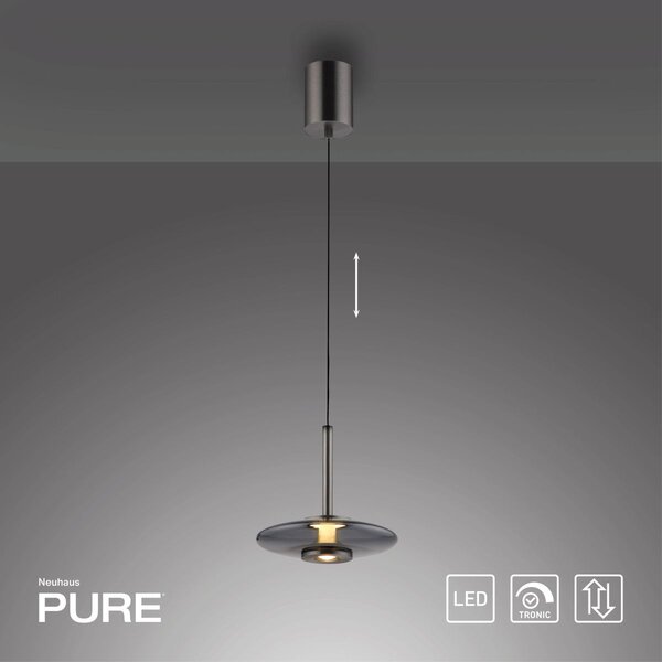 Paul Neuhaus modern függeszték pure vitrum szürke pln2053-15