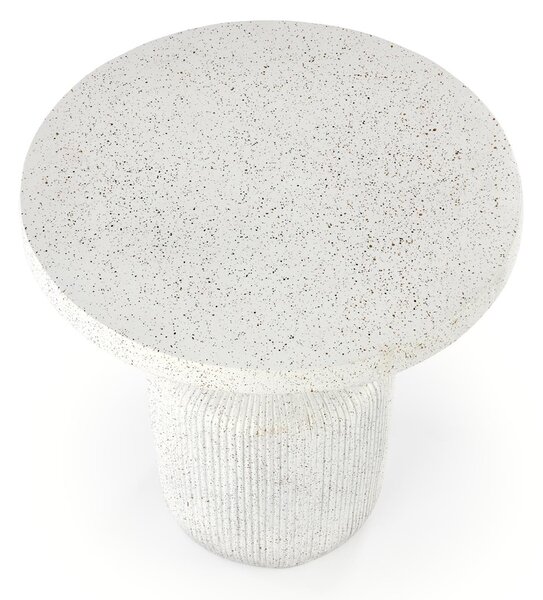 Sintro kerek dohányzóasztal 54 cm - fehér terrazzo