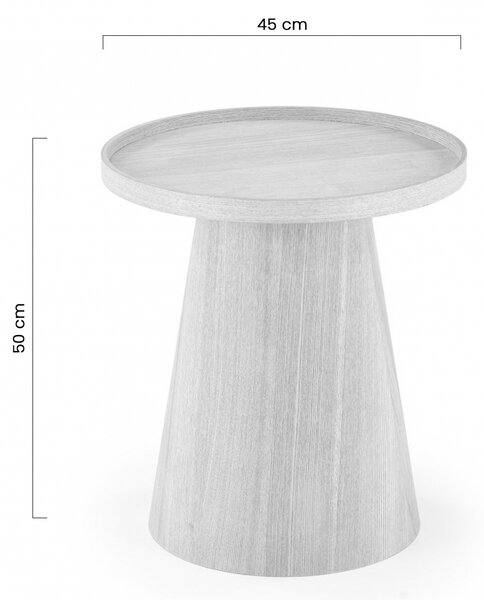 Kerek dohányzóasztal Tiliana 45 cm - natúr