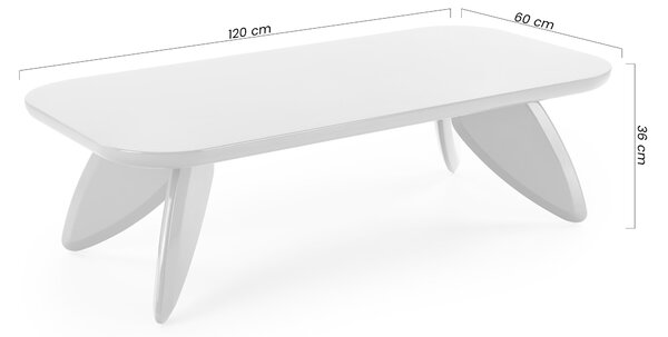 Lumis téglalap alakú dohányzóasztal 120 cm - zöld