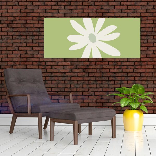 Kép - Hippik, zöld virágok N⁰2 (120x50 cm)