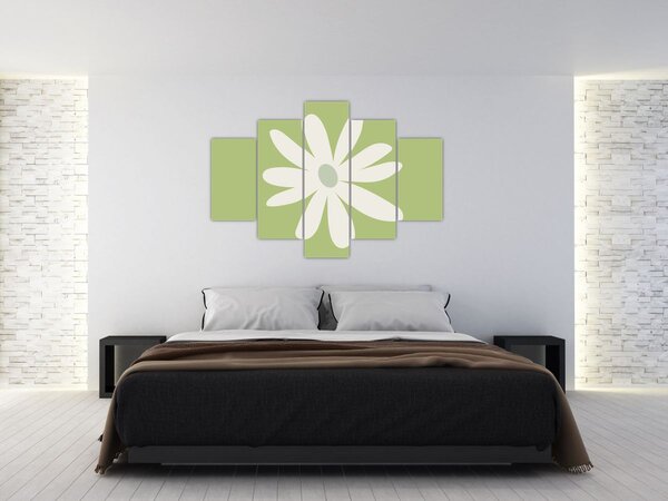 Kép - Hippik, zöld virágok N⁰2 (150x105 cm)