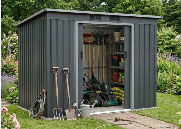 Bádog kerti ház LANITPLAST HALLE 74 ANTRACIT LG4023