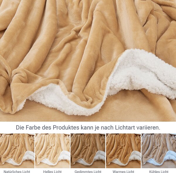 Fleece takaró 150x200 cm camel