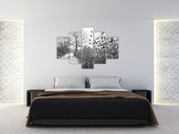 Kép - Mezők télen (150x105 cm)