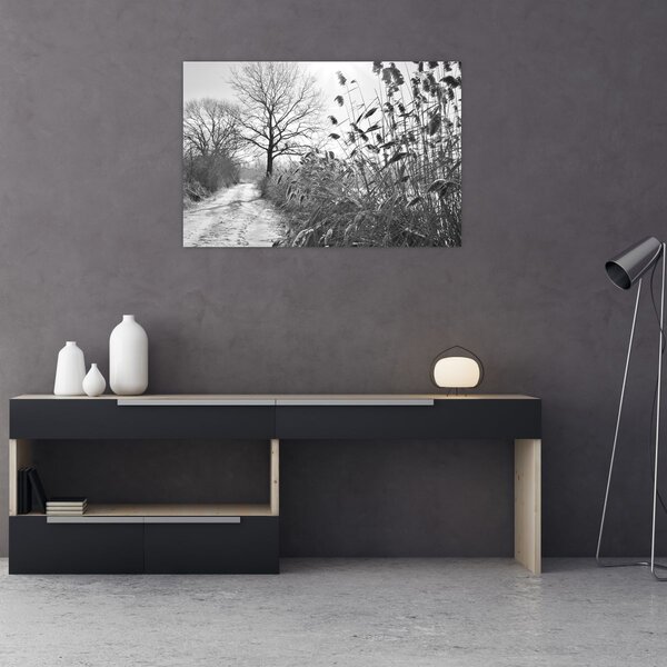 Kép - Mezők télen (90x60 cm)