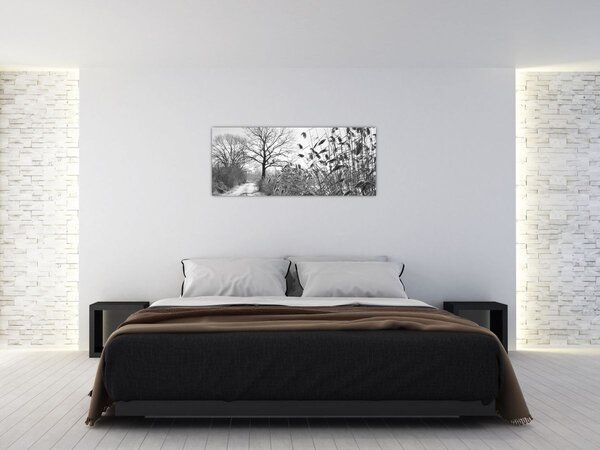 Kép - Mezők télen (120x50 cm)