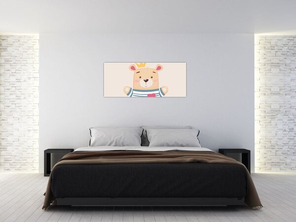 Kép - Teddy maci koronával (120x50 cm)