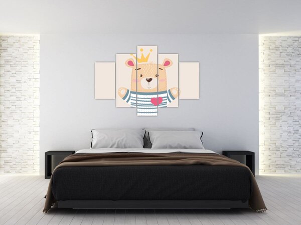 Kép - Teddy maci koronával (150x105 cm)