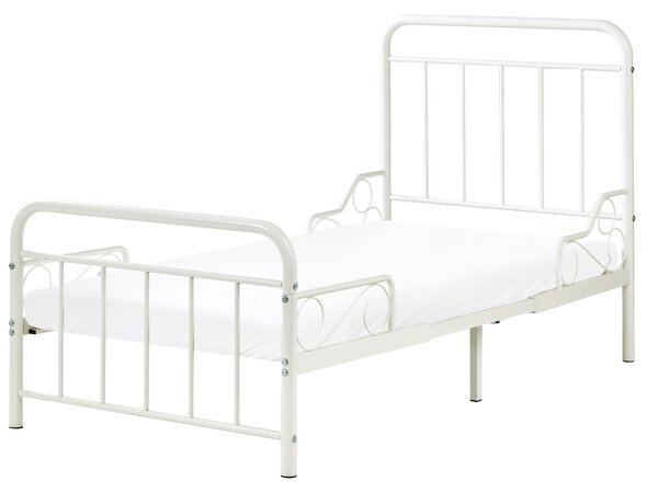 Hosszabbítható gyerekágy Fém ANAIS 90 x 200 cm Törtfehér