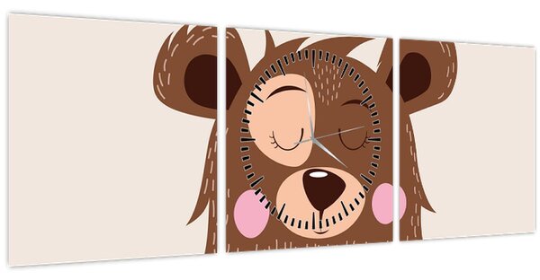 Kép - Teddy maci piros sállal (órával) (90x30 cm)