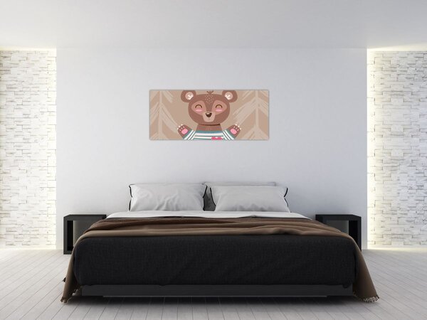 Kép - Mackó csíkos pólóban (120x50 cm)