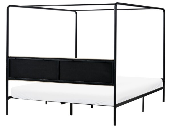 Baldachinos ágy Fém MIRABEAU 180 x 200 cm Fekete