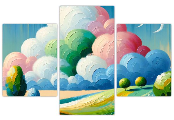 Kép - Tájkép felhővel (90x60 cm)