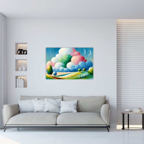 Kép - Tájkép felhővel (90x60 cm)