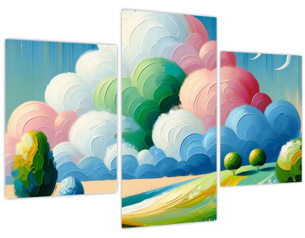 Kép - Tájkép felhővel (90x60 cm)