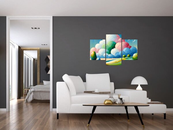 Kép - Tájkép felhővel (90x60 cm)