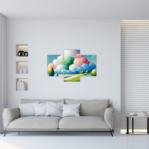Kép - Tájkép felhővel (90x60 cm)